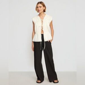 NWOT Modern Citizen Paula Smocked-Waist wide leg pants